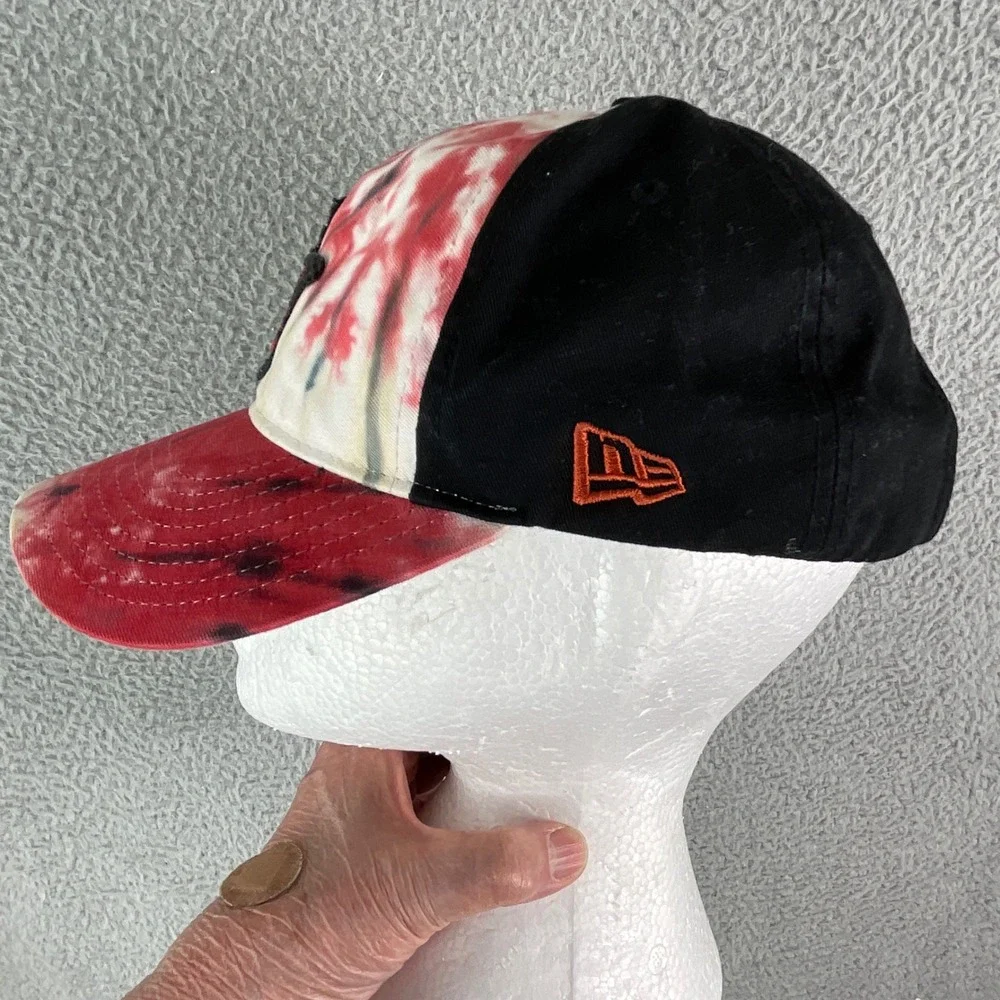 New Era Houston Astros Hat Youth 1 Size Black Red Tie Dye Good Adjustable Cap